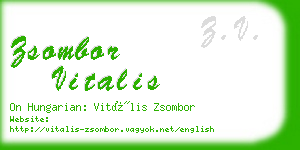 zsombor vitalis business card